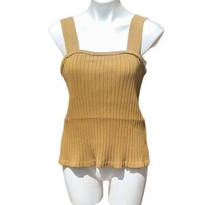 Madewell New Tilney Spiced Olive ribbed sweater tank size XL